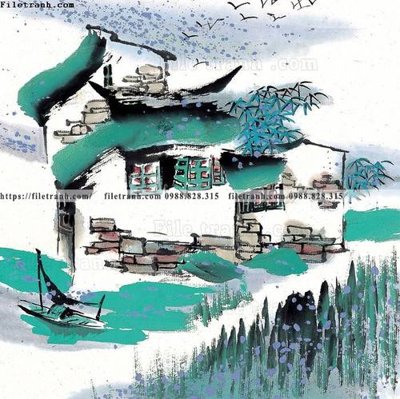 File ảnh tranh ve thi tran giang nam 806 (gốc) in quảng cáo ngoài trời