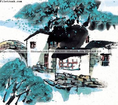 File tranh gốc tranh ve thi tran giang nam 820 (bản quyền) Filetranh.com