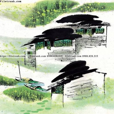 File gốc tranh ve thi tran giang nam 835 (phiên bản chuẩn) để in ấn