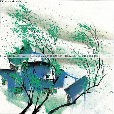 File tranh gốc tranh ve thi tran giang nam 847 (bản quyền) Filetranh.com