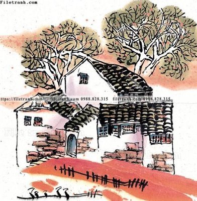 File tranh tranh ve thi tran giang nam 901 (gốc) chủ đề tĩnh vật