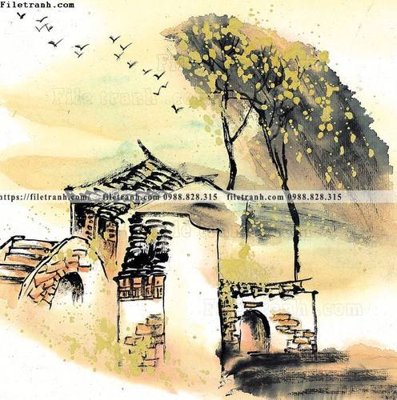 Tải file tranh ve thi tran giang nam 909 (gốc) chủ đề hoa sen