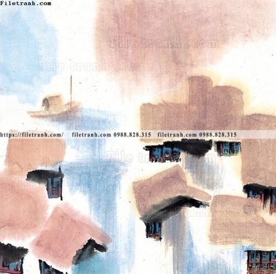 File tranh in trần tranh ve thi tran giang nam 910 (ảnh gốc siêu nét)