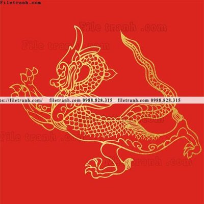 File PSD tranh vector rong vang 516 (bản gốc) đã tách nền