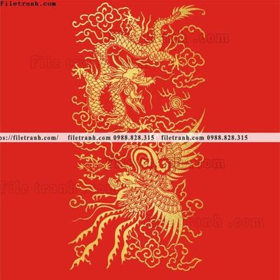 File tranh tranh vector rong vang 561 (gốc) in vải canvas