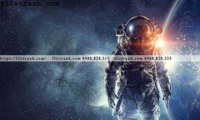 File PSD tranh vu tru phi hanh gia 113 (bản gốc) dễ dàng edit