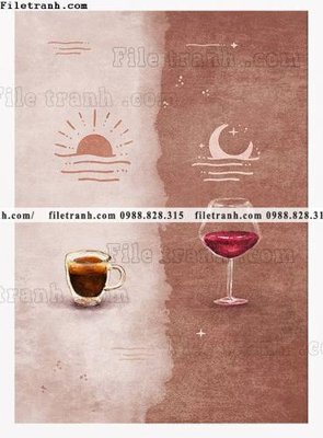 File tranh truu tuong cua Mat troi va Mat trang Morandi 601 (ảnh gốc) in trần xuyên sáng