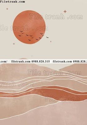 Hình ảnh file gốc truu tuong cua Mat troi va Mat trang Morandi 602 (chất lượng cao)