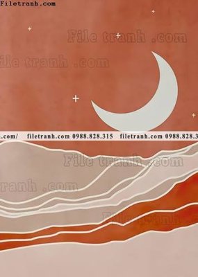 File gốc truu tuong cua Mat troi va Mat trang Morandi 603 (in 3D) cho trang trí