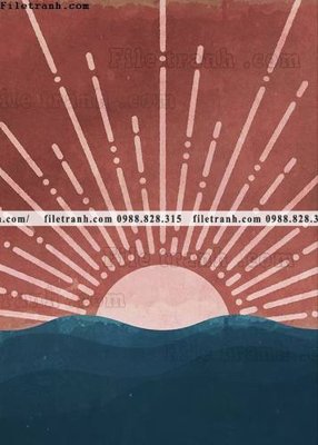 Download file gốc truu tuong cua Mat troi va Mat trang Morandi 613 (in lụa) hoa lá