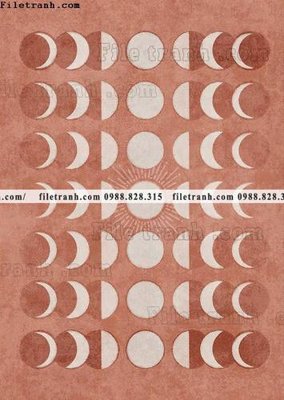 File gốc truu tuong cua Mat troi va Mat trang Morandi 621 (dành cho trang trí nội thất)