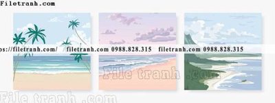 Download file gốc vector hinh anh bai bien dep tho mong 1516 (in lụa) hoa lá