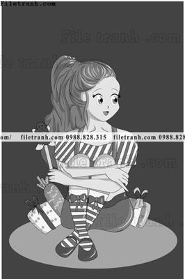 Tải file vector hinh anh co gai tranh doc 1502 (ảnh gốc) in gạch men