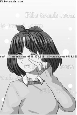 File tranh vector hinh anh co gai tranh doc 1510 (bản gốc) treo phòng ăn