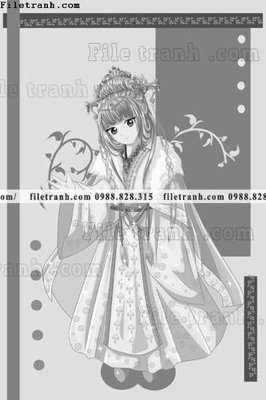 File PSD vector hinh anh co gai tranh doc 1515 (bản gốc) cho nhà in