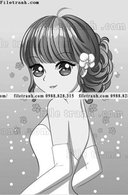 File gốc vector hinh anh co gai tranh doc 1517 (in tráng gương) ốp tường