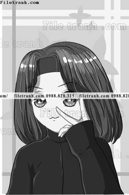 Hình ảnh file gốc in lụa vector hinh anh co gai tranh doc 1524