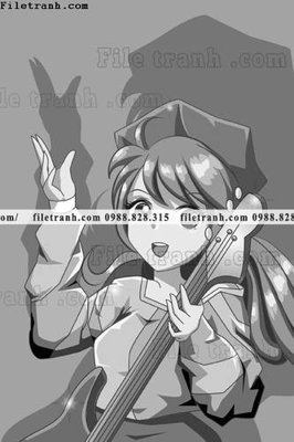 File gốc vector hinh anh co gai tranh doc 1529 (in 3D) nghệ thuật