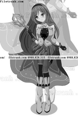 File gốc vector hinh anh co gai tranh doc 1536 (trang trí) cho phòng khách