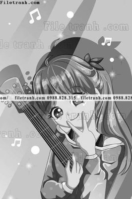 File tranh vector hinh anh co gai tranh doc 1538 (gốc) chủ đề con người