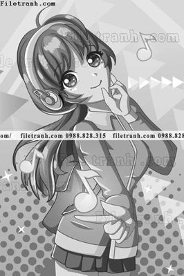 File ảnh gốc vector hinh anh co gai tranh doc 1542 (chuyên in mica)