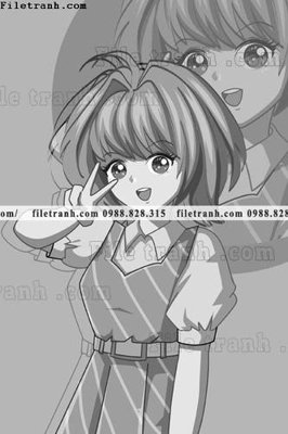 Tải file vector hinh anh co gai tranh doc 1551 (PSD) cho in tranh 3D