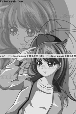 Hình ảnh file gốc vector hinh anh co gai tranh doc 1559 cho in UV