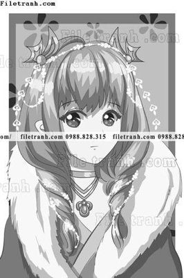 File gốc in mica vector hinh anh co gai tranh doc 1563 chất lượng