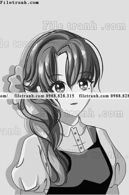 File gốc vector hinh anh co gai tranh doc 1571 (phiên bản chuẩn) để in ấn