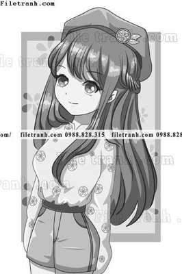 File tranh vector hinh anh co gai tranh doc 1575 (ảnh gốc) độ nét vượt trội