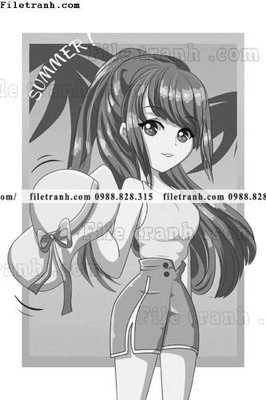 File PSD vector hinh anh co gai tranh doc 1576 (bản gốc) chất lượng nhất