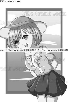 Cung cấp file tranh gốc vector hinh anh co gai tranh doc 1578 độc quyền