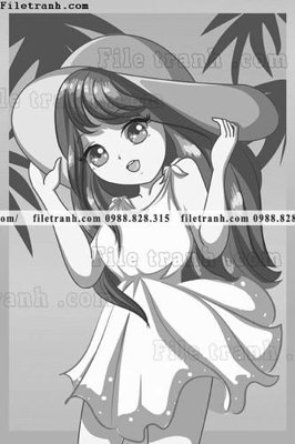 File tranh PSD vector hinh anh co gai tranh doc 1580 chất lượng cao