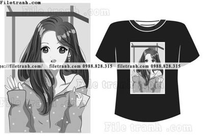 Tải file vector hinh anh co gai tranh doc 1597 (gốc) chủ đề hoa sen