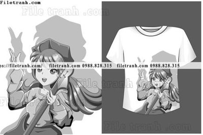 File tranh vector hinh anh co gai tranh doc 1603 (ảnh gốc) chi tiết rõ ràng