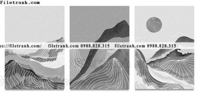 File gốc vector hinh anh nui la vang truu tuong 1512 (in lụa) cao cấp