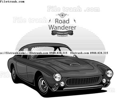 File tranh ảnh gốc vector hinh anh o to xe hoi co dien 1571 dùng cho in khổ lớn