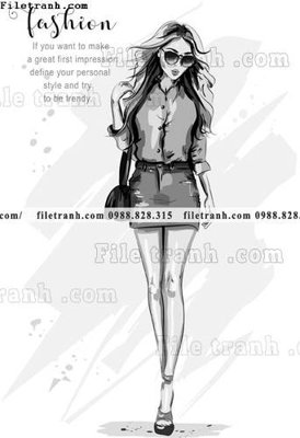 Download file gốc vector hinh anh style thoi trang nu 1505 (in mica) trong suốt