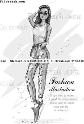 Tải file vector hinh anh style thoi trang nu 1513 (gốc) làm file thiết kế