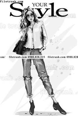 Download file vector hinh anh style thoi trang nu 1522 (gốc) in mica đèn LED