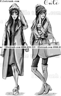 File gốc vector hinh anh style thoi trang nu 1523 (in lụa) họa tiết 3D