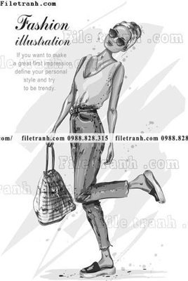 Tệp tin gốc vector hinh anh style thoi trang nu 1528 (dùng cho in ấn) chuyên nghiệp