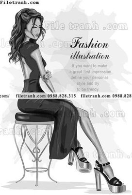 File ảnh vector hinh anh style thoi trang nu 1534 (gốc) in quảng cáo ngoài trời