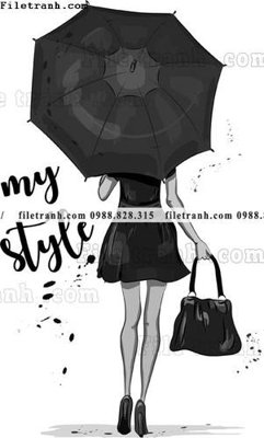 Tải file vector hinh anh style thoi trang nu 1550 (ảnh gốc) in gạch 3D