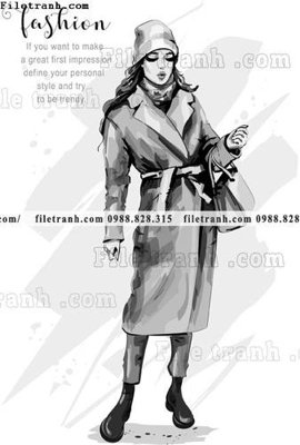 File tranh vector hinh anh style thoi trang nu 1555 (gốc) in film