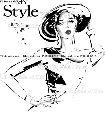 Ảnh gốc vector hinh anh style thoi trang nu 1562 (độ nét cao) in mica