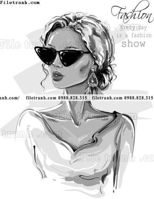 Cung cấp file tranh gốc vector hinh anh style thoi trang nu 1579 độc quyền