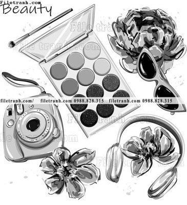 File tranh vector hinh anh style thoi trang nu 1603 (file gốc) chủ đề phong thủy