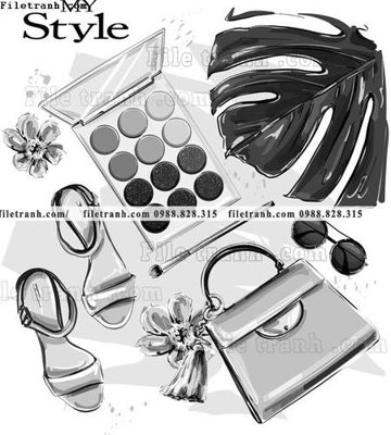 File gốc vector hinh anh style thoi trang nu 1605 (in lụa) hoa văn cổ điển