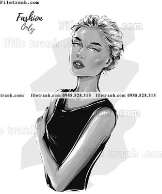 Download file gốc vector hinh anh style thoi trang nu 1617 (in lụa) tranh 3D